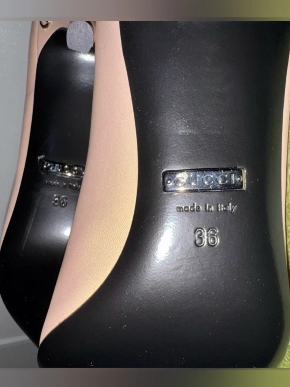 Gucci Leather Pointed Toe Double G Mid-Heel Slip On Pump Women’s Size 6 - Picture 6 of 10